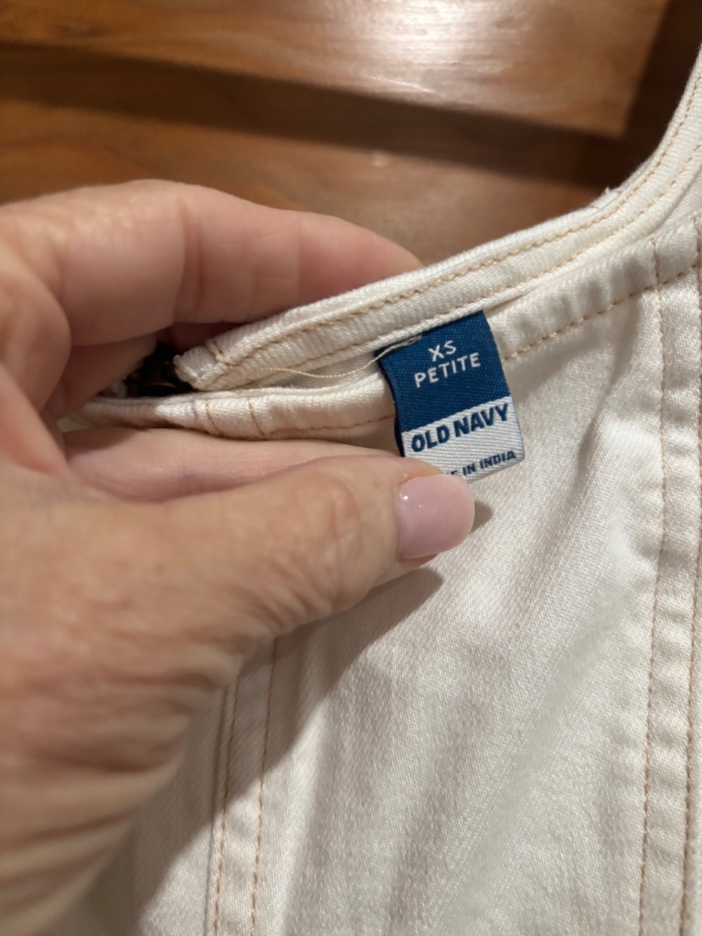 OLD NAVY CREAM DENIM DRESS - Picture 3 of 6